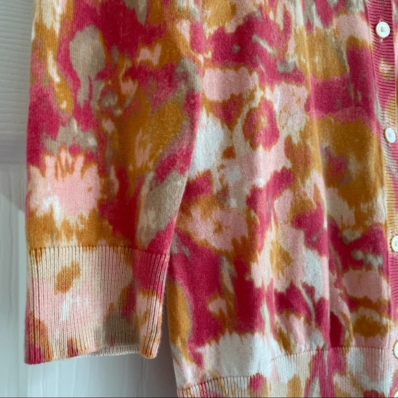 Talbots Summer Watercolor Floral Cardigan - Picture 4 of 8